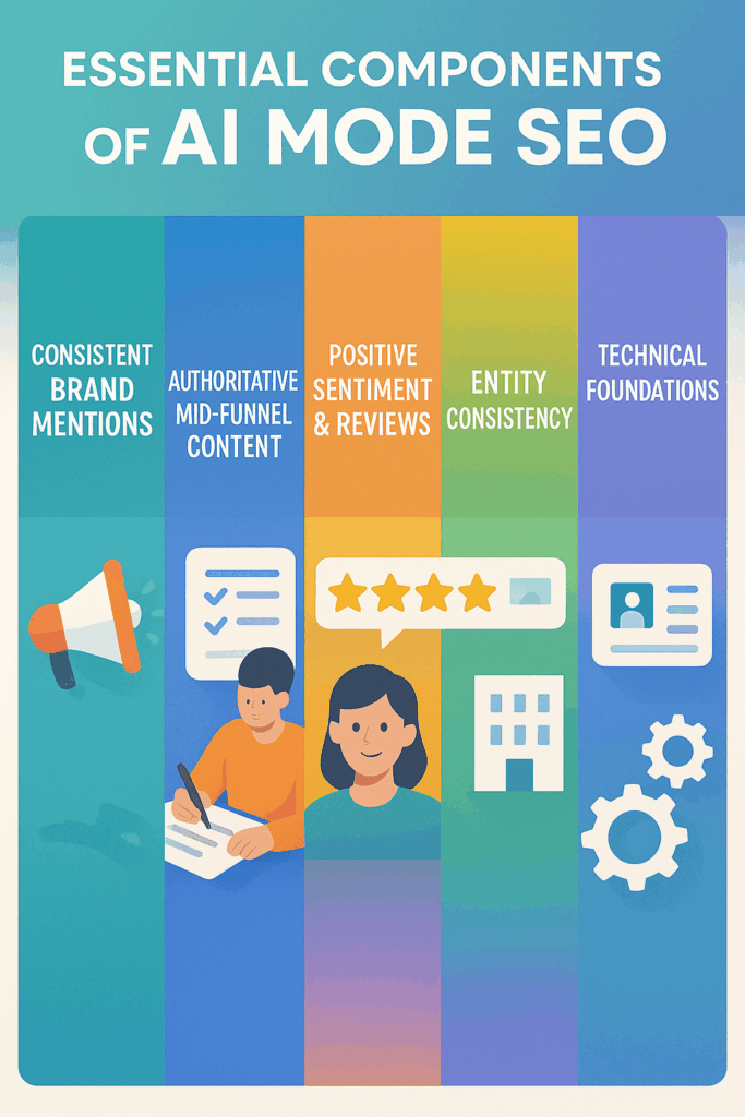 20250704_1425_AI Mode SEO Infographic_simple_compose_01jzaa9ve1f838zkazwwem8a4m